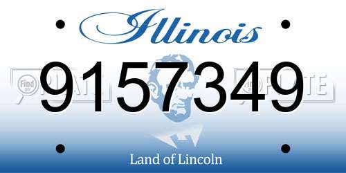 9157349 Illinois License Plate