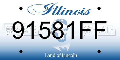 91581FF Illinois License Plate