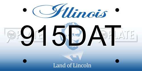 915DAT Illinois License Plate