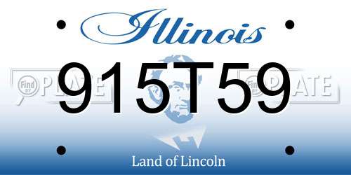 915T59 Illinois License Plate