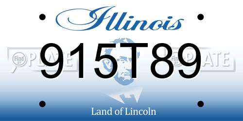 915T89 Illinois License Plate