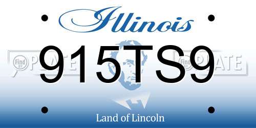 915TS9 Illinois License Plate