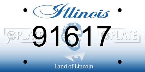 91617 Illinois License Plate
