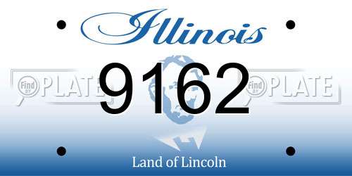 9162 Illinois License Plate