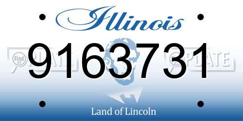 9163731 Illinois License Plate
