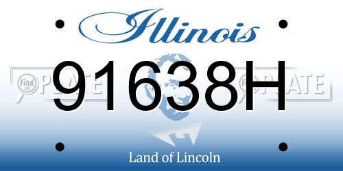 91638H Illinois License Plate