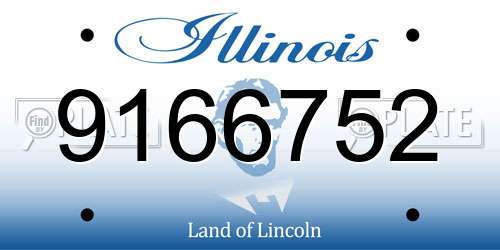 9166752 Illinois License Plate