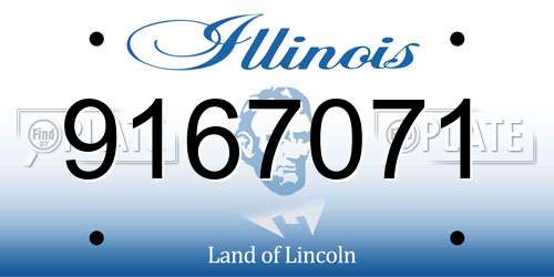 9167071 Illinois License Plate