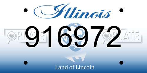 916972 Illinois License Plate