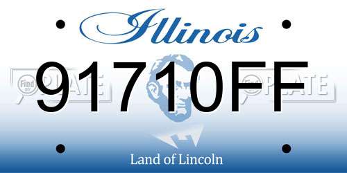 91710FF Illinois License Plate