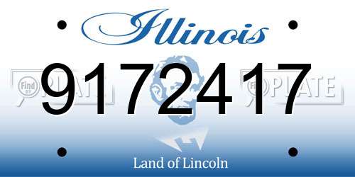 9172417 Illinois License Plate