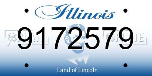 9172579 Illinois License Plate