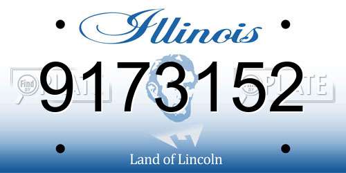 9173152 Illinois License Plate