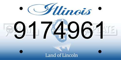 9174961 Illinois License Plate