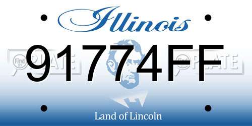 91774FF Illinois License Plate
