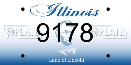 9178 Illinois License Plate