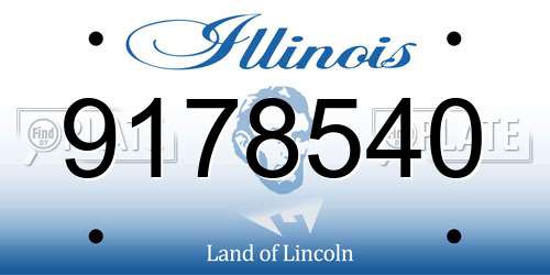 9178540 Illinois License Plate