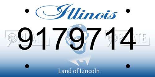 9179714 Illinois License Plate