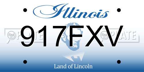 917FXV Illinois License Plate