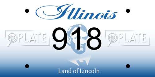 918 Illinois License Plate