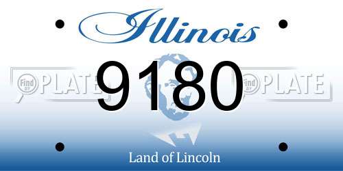 9180 Illinois License Plate