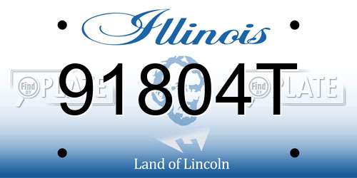 91804T Illinois License Plate