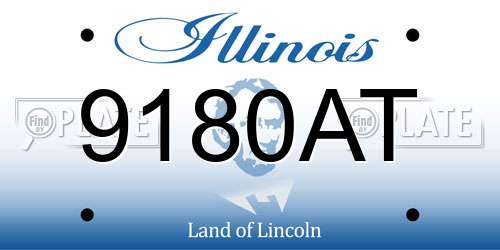 9180AT Illinois License Plate
