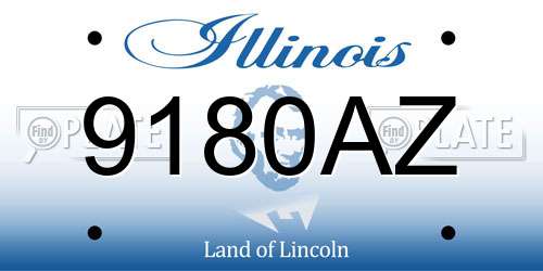 9180AZ Illinois License Plate