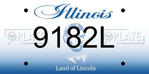 9182L Illinois License Plate