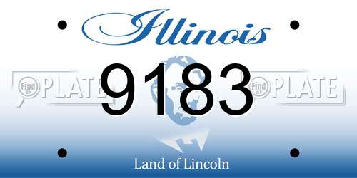 9183 Illinois License Plate