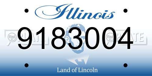9183004 Illinois License Plate