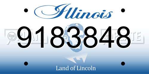 9183848 Illinois License Plate