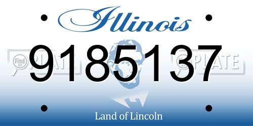 9185137 Illinois License Plate