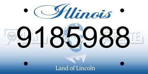 9185988 Illinois License Plate