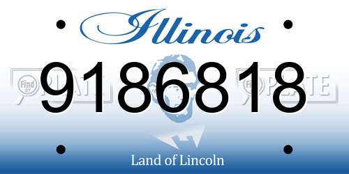 9186818 Illinois License Plate