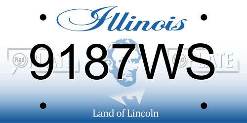 9187WS Illinois License Plate