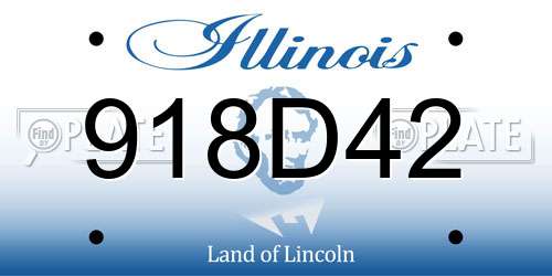918D42 Illinois License Plate