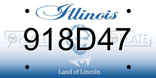 918D47 Illinois License Plate
