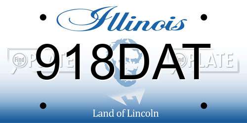 918DAT Illinois License Plate
