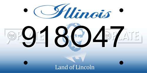 918O47 Illinois License Plate