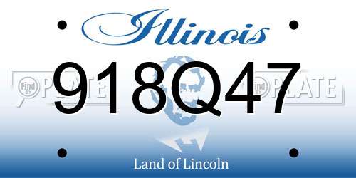918Q47 Illinois License Plate