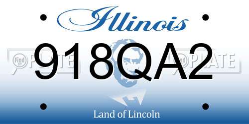 918QA2 Illinois License Plate