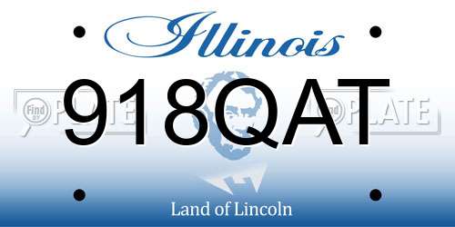 918QAT Illinois License Plate