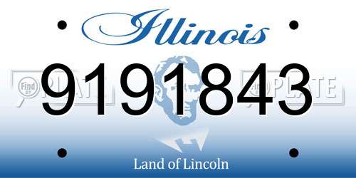 9191843 Illinois License Plate