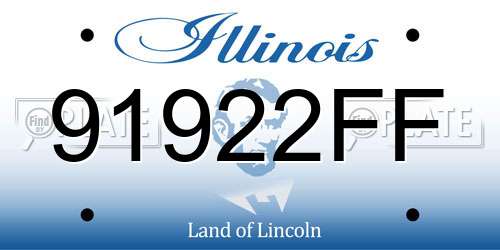 91922FF Illinois License Plate