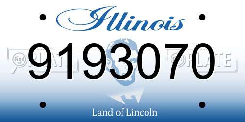 9193070 Illinois License Plate