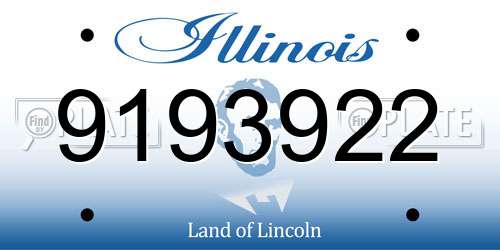 9193922 Illinois License Plate