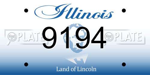 9194 Illinois License Plate