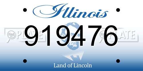 919476 Illinois License Plate