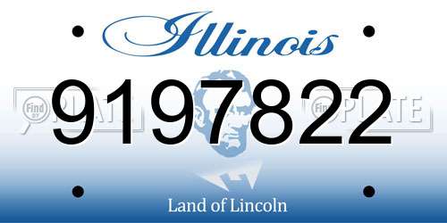 9197822 Illinois License Plate